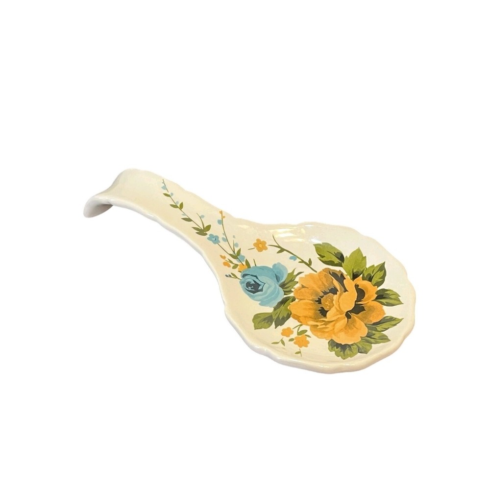 The Pioneer Woman Rose Shadow Spoon Rest Set. NEW
